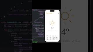 WEATHER APP 🌡️ UI BY CODEING || #shorts screenshot 3