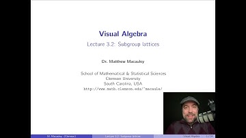 Visual Algebra, Lecture 3.2: Subgroup lattices