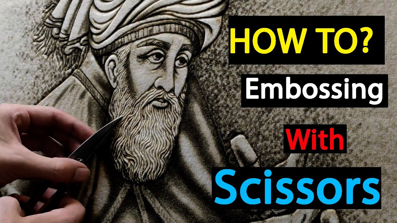 How to Embossing With Scissors _HANDICRAFT_ #Carving Pixel Art - YouTube