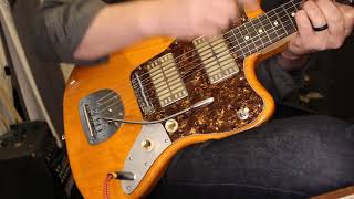Waterslide Guitars Offset Swamp Ash Sunset Orange Mojo Dual Foil 