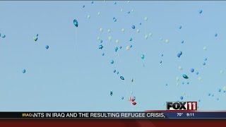Balloon release honors crash victim
