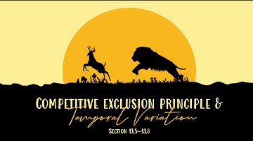 Competitive Exclusion Principle & Temporal Variation in the Environment