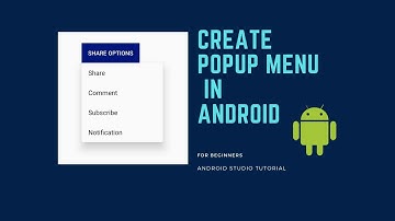 Popup Menu |  Android studio Tutorial | Android tutorial | Coding Coding