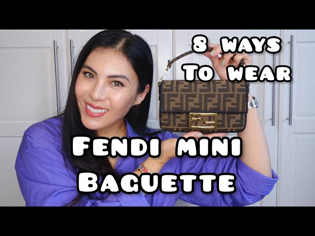 She's my current fav 🖤 Fendi Mini Baguette! #luxuryunboxing