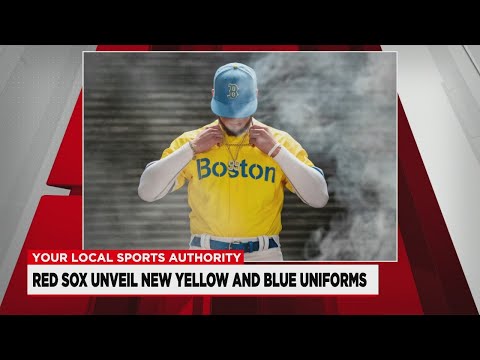 boston red sox yellow and blue uniforms