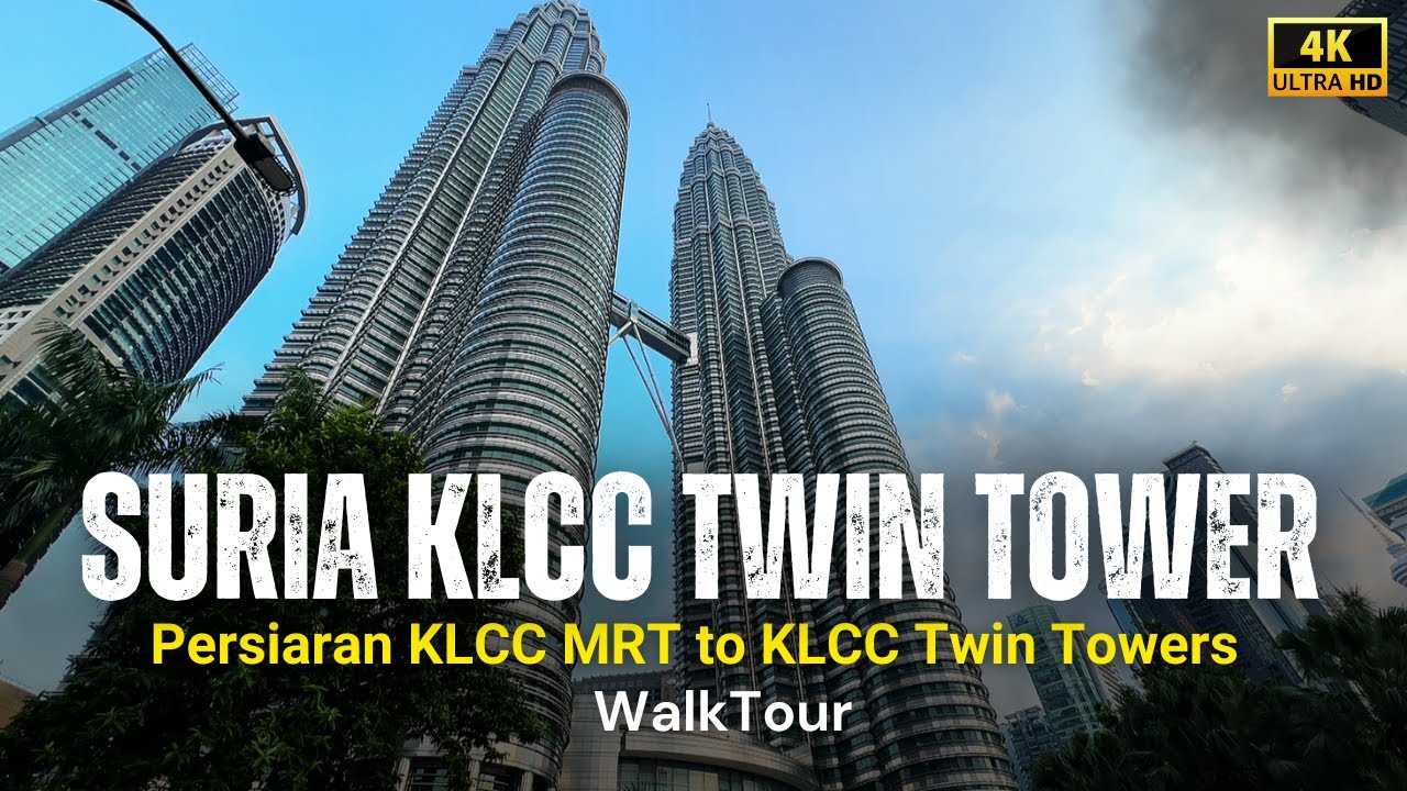 Walking from Persiaran KLCC MRT Station to Twin Towers in 4K | KL Malaysia 2025