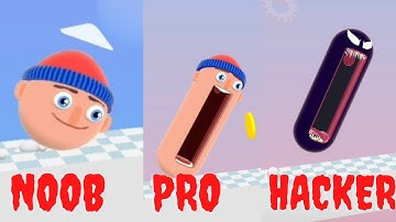 Noob vs Pro vs Hacker in Hopping Heads Level 5 to 11