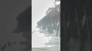 #myrtlebeach  2nd Avenue Pier gets battered by Tropical Storm #debby  on Wednesday