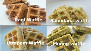 Homemade Healthy waffle | Sabudana waffle | Moong Waffle | Ragi Waffle | Uttapam Waffle