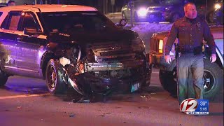 Man charged with vandalizing 2 police departments, ramming cruiser