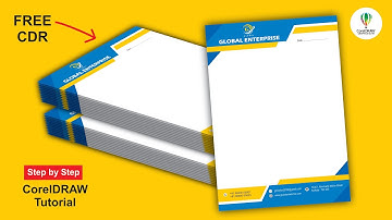 Creative Letterhead Design || Step by Step || Coreldraw #letterhead #letterheaddesign #coreldraw