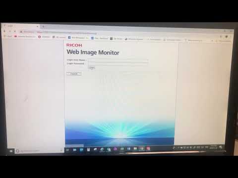 Logging into Web Image Monitor and the Address Book on your Ricoh