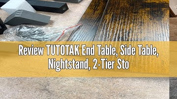 Review TUTOTAK End Table, Side Table, Nightstand, 2-Tier Storage Shelf, Sofa Table for Small Space