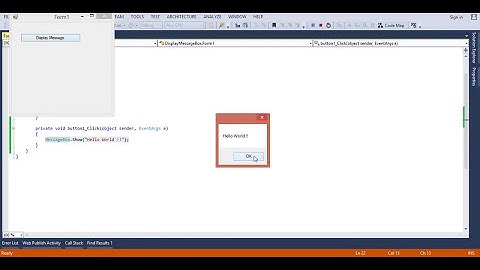 How to display Message box in c# windows application