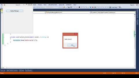 How to display Message box in c# windows application