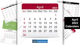 April 2023 Calendar | 123FreeVectors