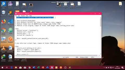 Tutorial pembuatan JSON pada PHP (Admin, Buku, Anggota)