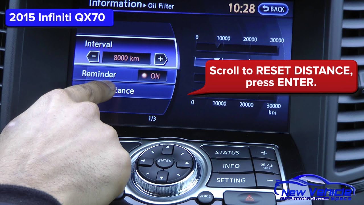 2015 Infiniti QX60 Oil Light Reset / Service Light Reset - YouTube