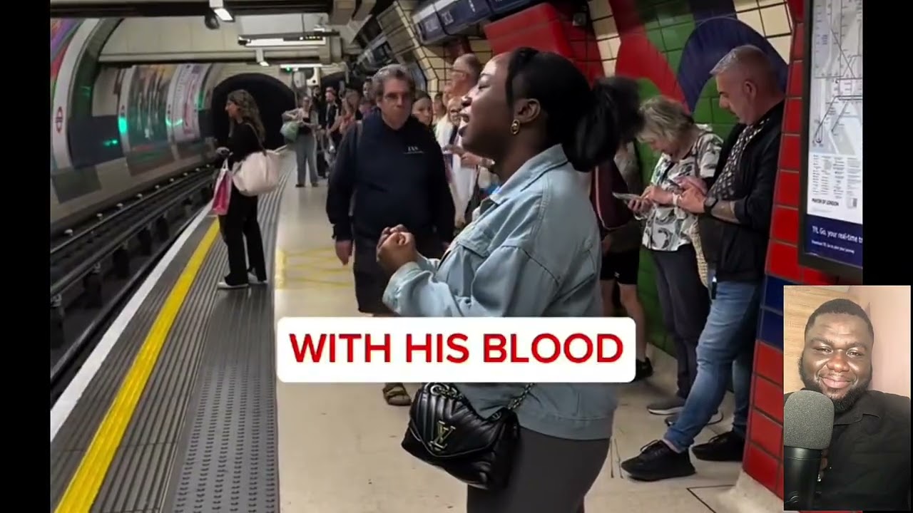⁣THIS LADY TURNS TRAIN STATION INTO CHURCH 😮#jesus #foryou #train #london #subway #uk #usa #[489