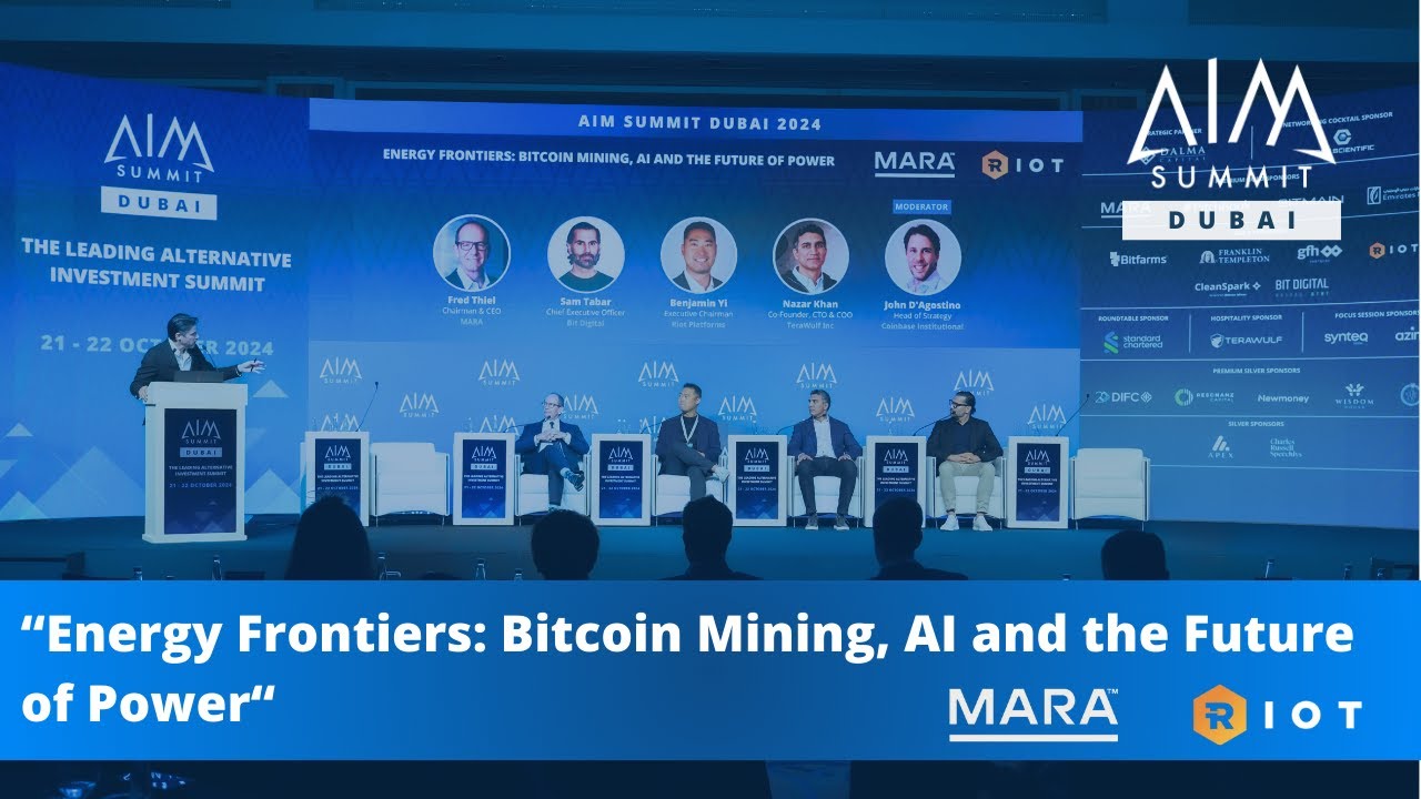 Energy Frontiers: Bitcoin Mining, AI and the Future of Power | AIM Summit  Dubai 2024