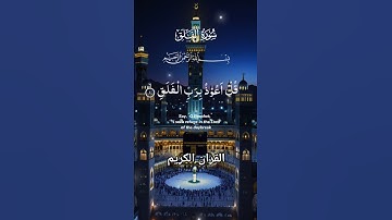سورة الفلق #القرآن_الكريم #shortvideo #islamicvideo #quran #foryou #malikzaheerd3t