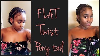 Neat Flat Twist Sleek Curly Ponytail