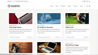Gusto Theme - Overview of content management