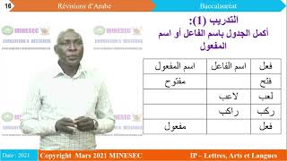 IP-LAL  ARABE Tle  REVISION PHASE 2 GRAMMAIRE