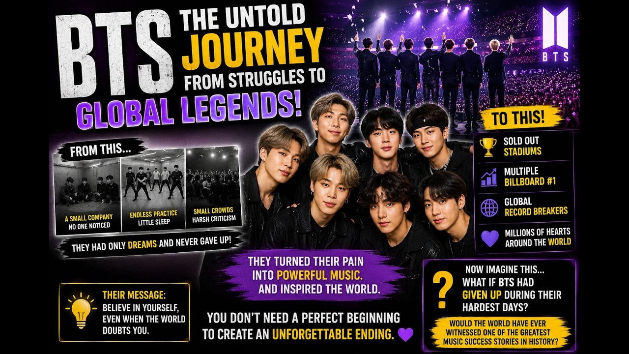 The Untold Journey of BTS – From Struggles to Global Legends 🌍🔥 - YouTube