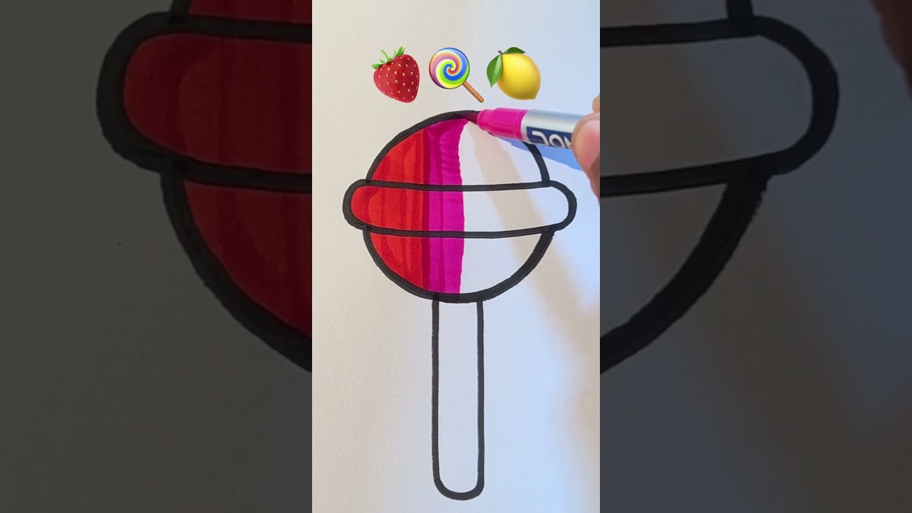 Candy Painting 🍓+🍭+🍋Satisfying Art 