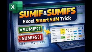 #excel #education #excel SUMIF vs SUMIFS 😱 Difference + Real Dashboard Examples | Excel Tricks Hindi
