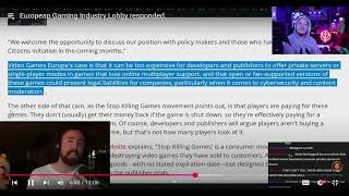 AAA Gaming is TERRIFIED of Stop Killing Games Initiative