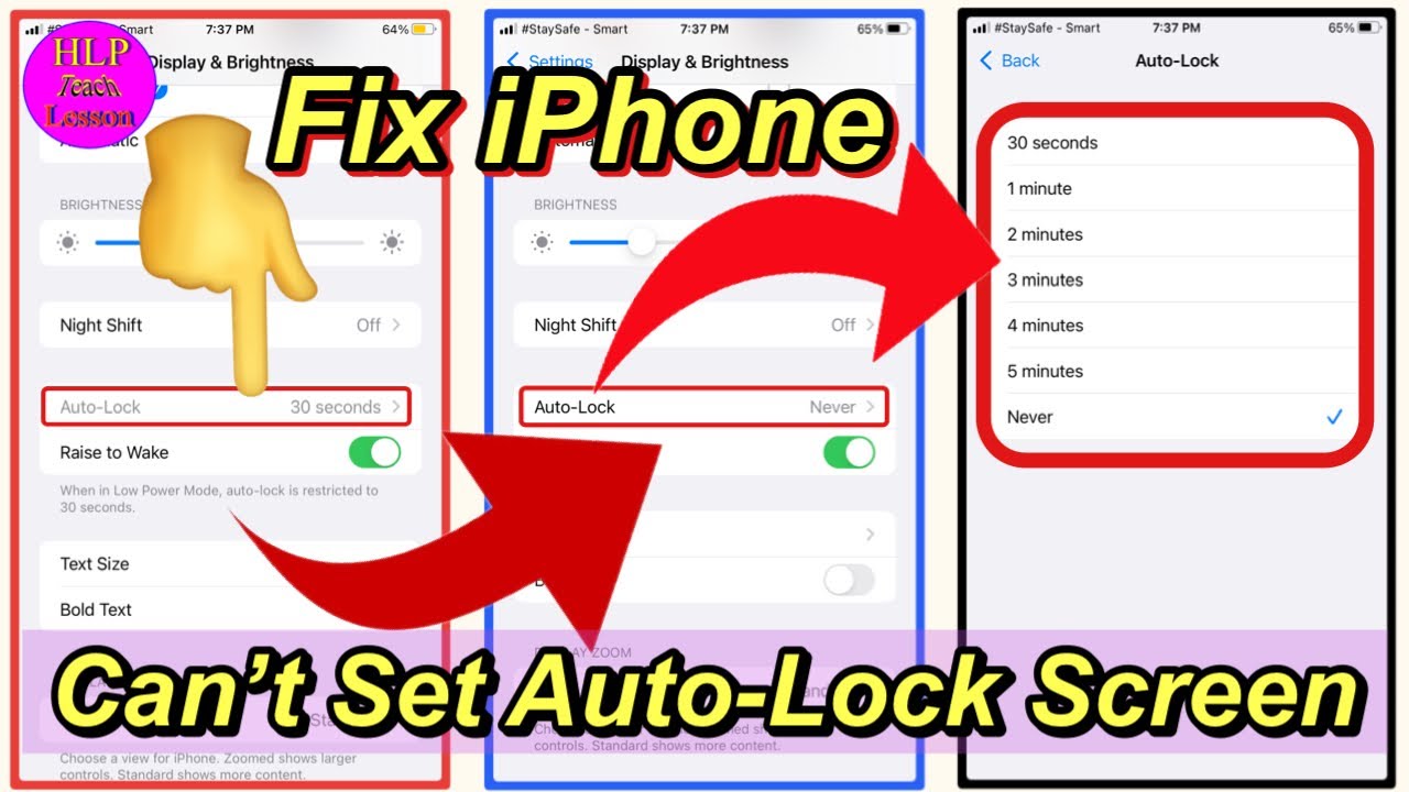 របៀបដោះស្រាយទូរស័ព្ទ IPhone មិនអាចកំណត់ Auto-Lock Screen | Fix IPhone ...