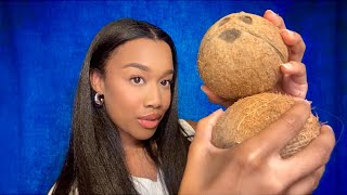 ASMR Coconut Rain with Real Coconuts 🥥 (c-c-c Coconut Crack)