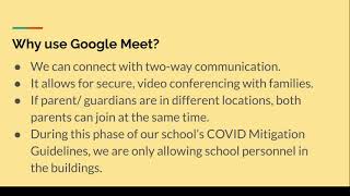 Using Google Meet for Parent-Teacher Conferences