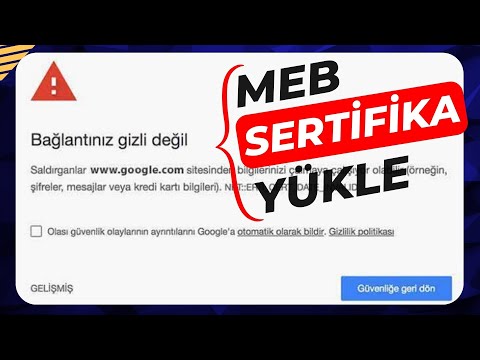 Bağlantınız Gizli Değil Hatası | Akıllı Tahta Okul İnterneti Google Chrome Sayfa Açılmıyor