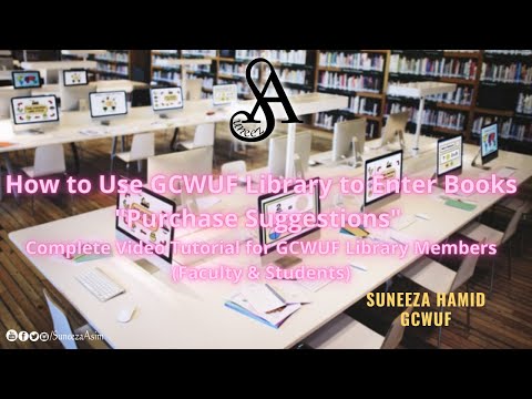 How to Suggest Books by GCWUF Library Members | Tutorials | IT Tips | Suneeza