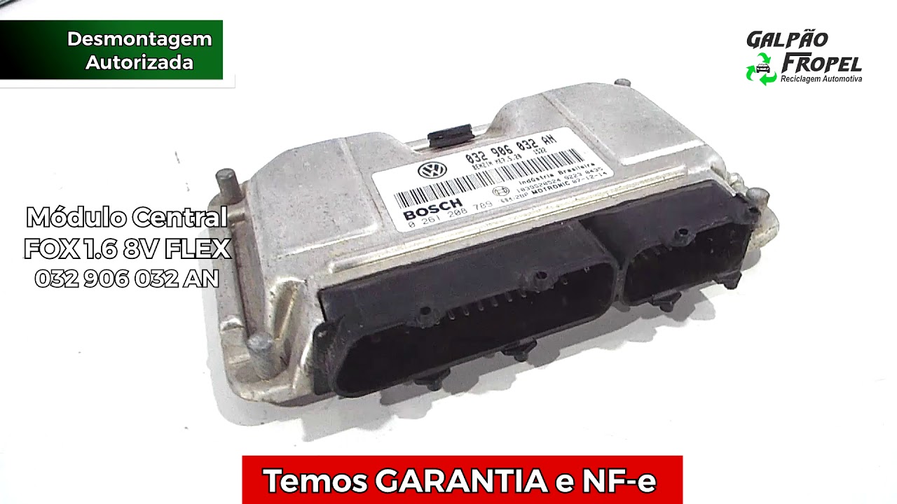 Módulo Injeção 032 906 032 AN VOLKSWAGEN FOX 1.6 8V FLEX - YouTube