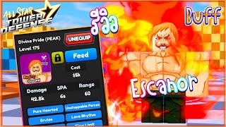 🌘รีวิว เอสคานอร์(Escanor)6ดาว บัพใหม่ดีขึ้นไหม ?! l All Star Tower Defense