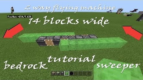 Bedrock minecraft 2 way flying machine (sweeper)