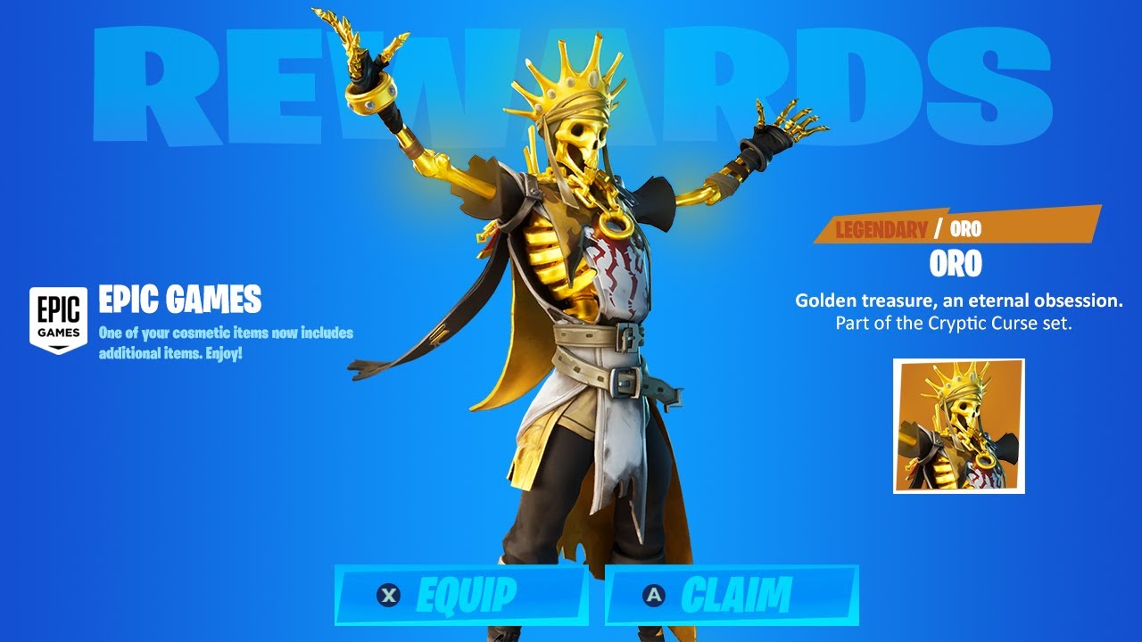 Oro Fortnite Release Date How To Get Oro Skin In Fortnite New Oro Skin In Fortnite Youtube