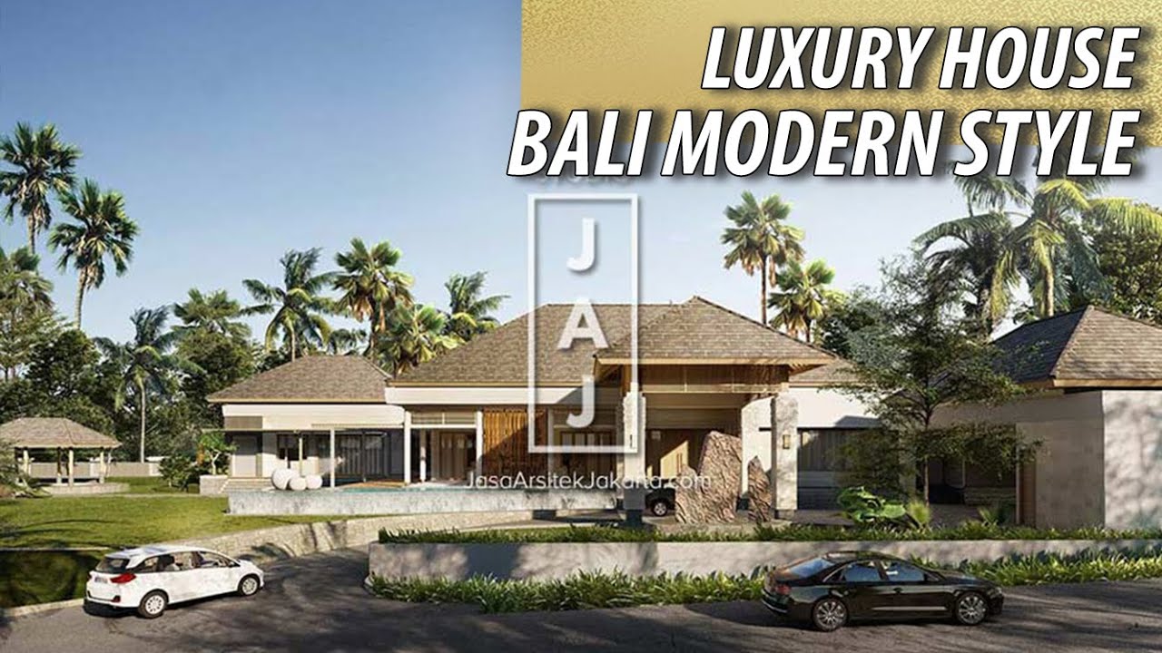 Visualisasi Desain Rumah Mewah 1 Lantai Bergaya Bali Modern YouTube