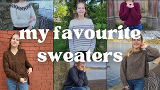 ranking my 9 favourite sweaters from last year - The Woolly Worker Knitting Podcast