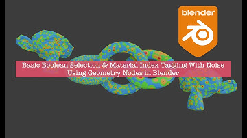 LIVENODING Geometry Nodes Basic Boolean Selection & Material Index With Noise