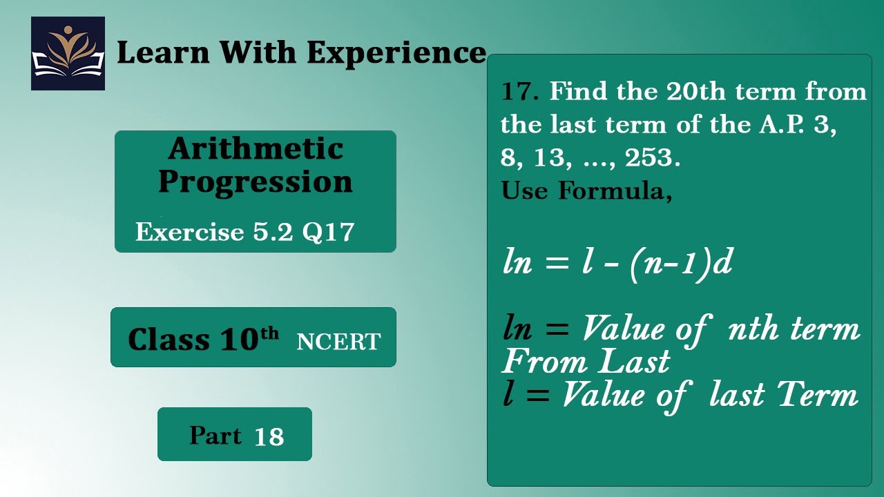 Arithmetic Progression | Class 10 Maths | Chapter 5 | Ex 5.2 Q17 - YouTube