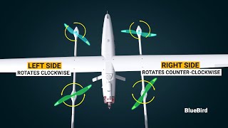 How does a BlueBird VTOL UAV work?
