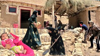 A Hardworking Mother's Daily Routine: Cooking, Cleaning, and Construction