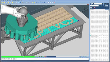 Electroimpact multi-tow w/Robot: VERICUT Composite CNC simulation