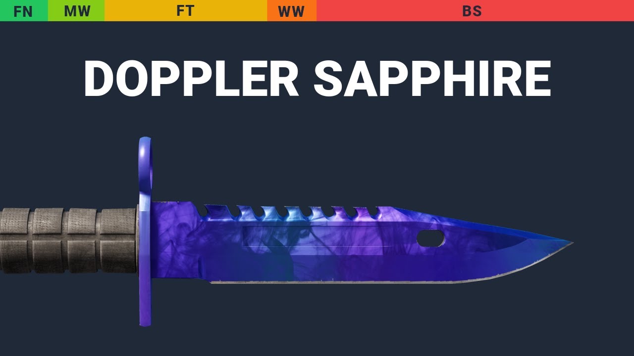 M9 Bayonet Doppler Sapphire - Skin Float And Wear Preview