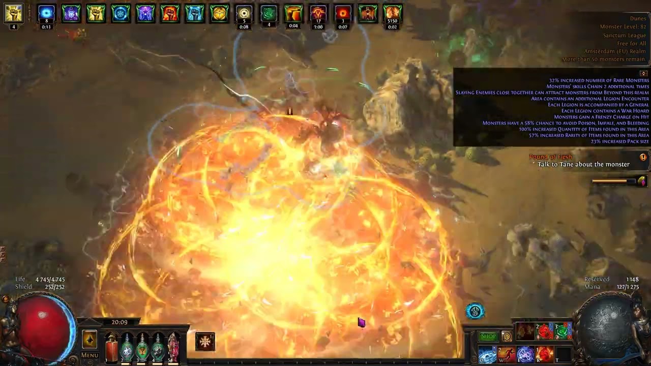 Path of Exile Cold Blade Vortex 3.20 Full Screen Explosive , Insane clearspeed , WTS BUILD 330 D